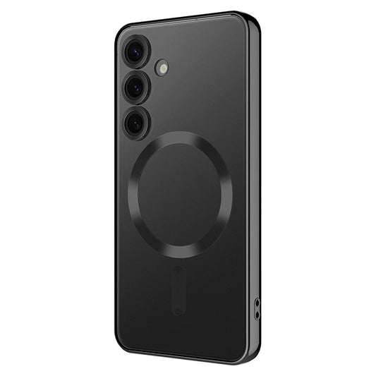 Galaxy S24 Plus Kılıf Kamera Korumalı M-safe Wireless Şarj Özellikli Zore Demre Kapak Siyah