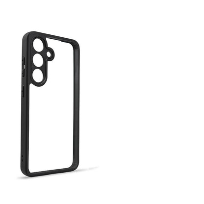 Galaxy S24 Plus Kılıf Kamera Korumalı Şeffaf Arka Yüzey Zore New Roll Kapak Siyah