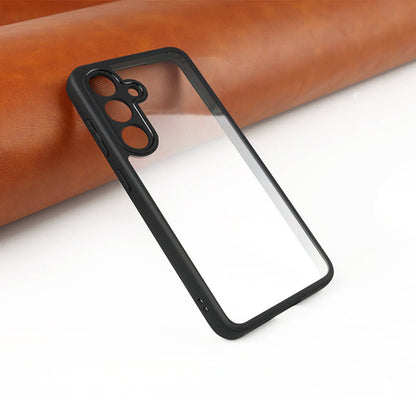 Galaxy S24 Plus Kılıf Kamera Korumalı Şeffaf Arka Yüzey Zore New Roll Kapak Siyah