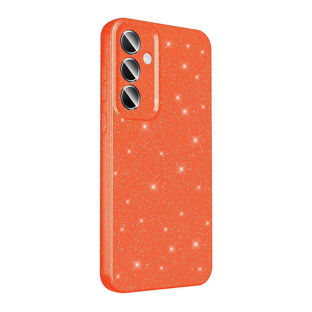 Galaxy S24 Plus Kılıf Kamera Korumalı Simli Lüks Zore Koton Kapak Pembe Koyu