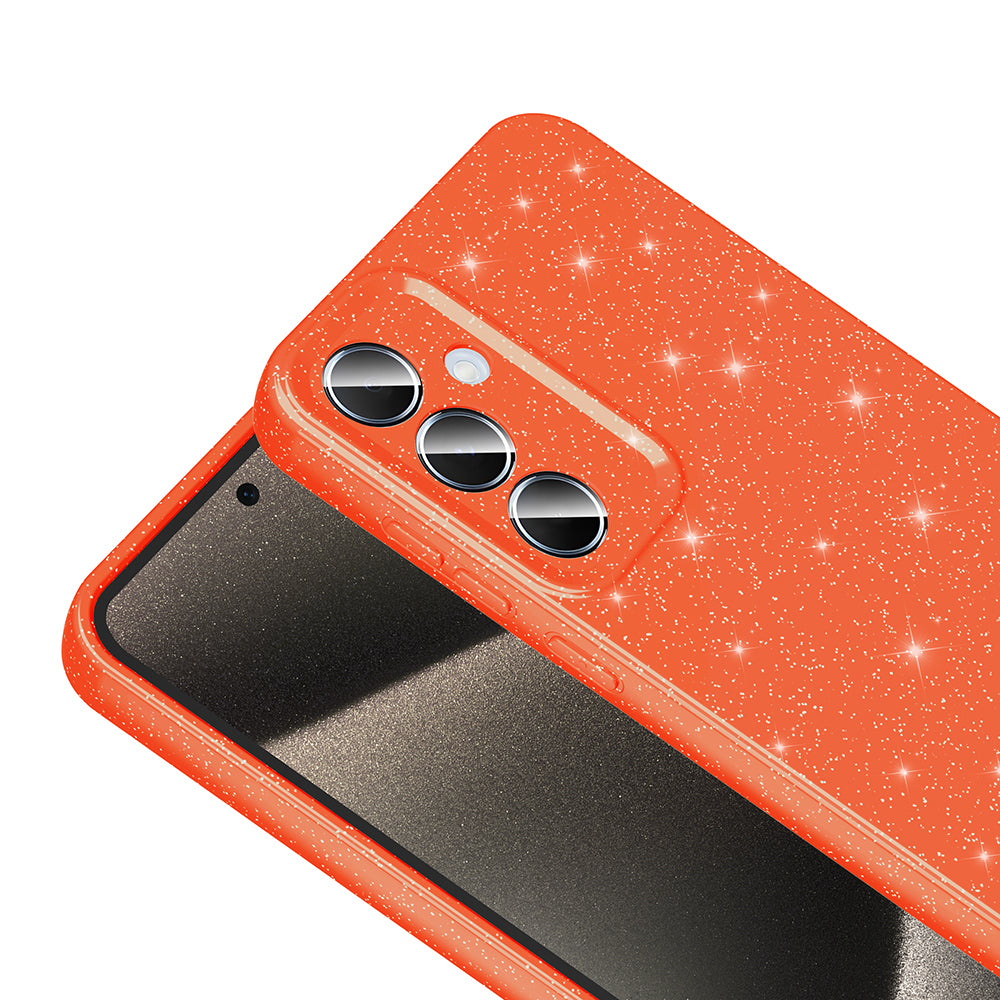 Galaxy S24 Plus Kılıf Kamera Korumalı Simli Lüks Zore Koton Kapak Pembe Koyu