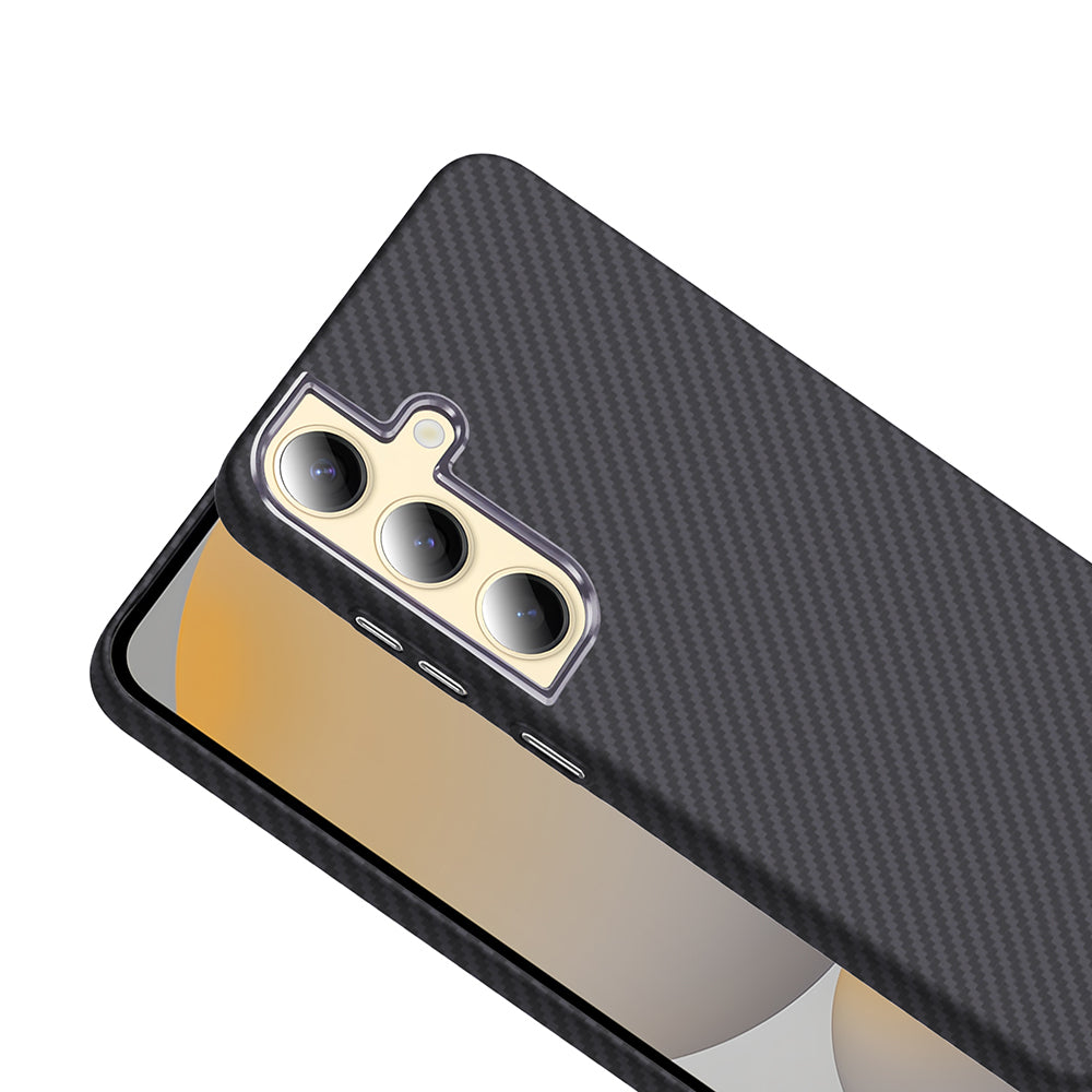 Galaxy S24 Plus Kılıf M-safe Şarj Özellikli Karbon Fiber Görünümlü Zore Gros Kapak Siyah-Lacivert