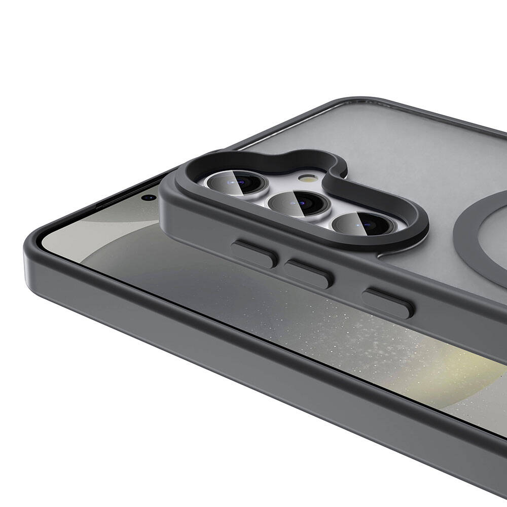 Galaxy S24 Plus Kılıf M-safe Şarj Özellikli Mat Arka Yüzey Zore Sio Kapak Gri