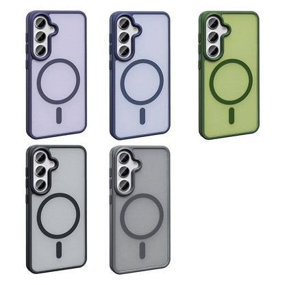 Galaxy S24 Plus Kılıf M-safe Şarj Özellikli Mat Arka Yüzey Zore Sio Kapak Gri