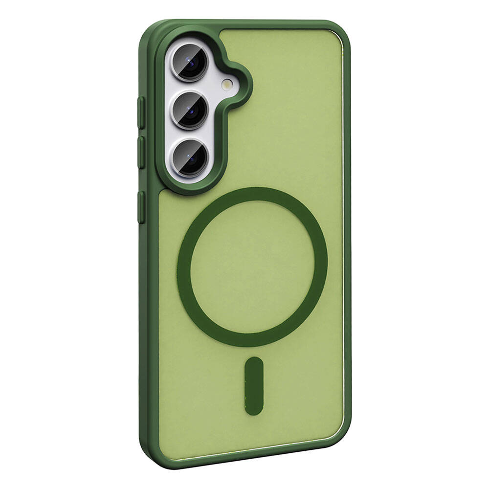 Galaxy S24 Plus Kılıf M-safe Şarj Özellikli Mat Arka Yüzey Zore Sio Kapak Lacivert