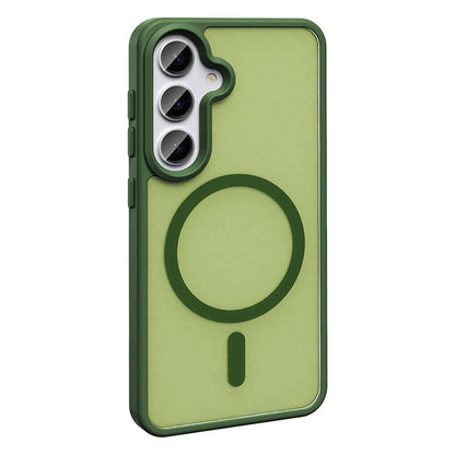 Galaxy S24 Plus Kılıf M-safe Şarj Özellikli Mat Arka Yüzey Zore Sio Kapak Gri