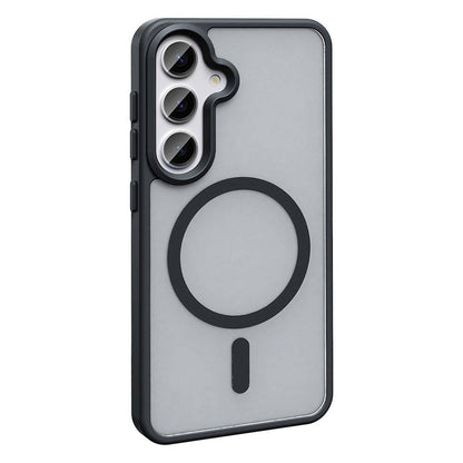 Galaxy S24 Plus Kılıf M-safe Şarj Özellikli Mat Arka Yüzey Zore Sio Kapak Koyu Yeşil