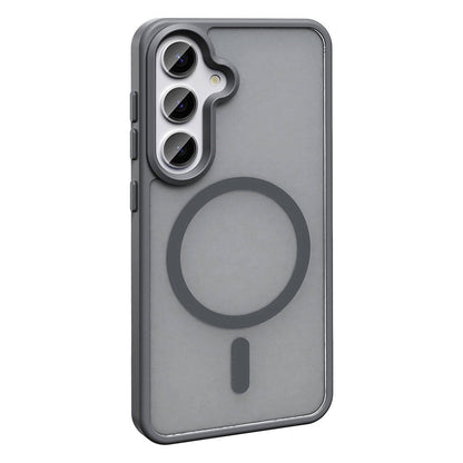 Galaxy S24 Plus Kılıf M-safe Şarj Özellikli Mat Arka Yüzey Zore Sio Kapak Lacivert