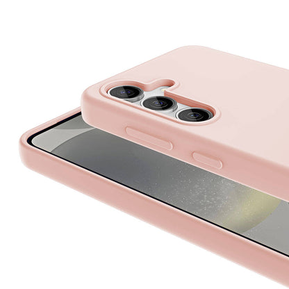 Galaxy S24 Plus Kılıf M-safe Şarj Özellikli Sıvı Teknolojili Silinebilir Sert Zore Kivi Kapak Pembe