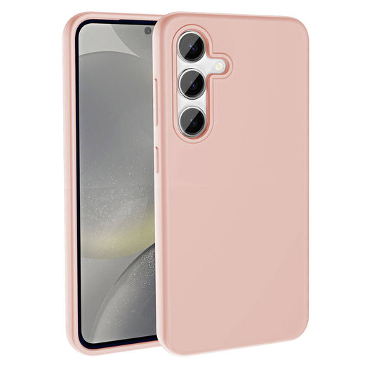 Galaxy S24 Plus Kılıf M-safe Şarj Özellikli Sıvı Teknolojili Silinebilir Sert Zore Kivi Kapak Pembe