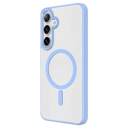 Galaxy S24 Plus Kılıf M-safe Şarj Özellikli Zore Krom M-safe Silikon Kapak Koyu Yeşil