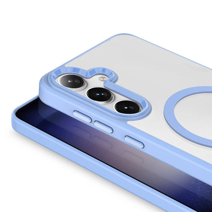 Galaxy S24 Plus Kılıf M-safe Şarj Özellikli Zore Krom M-safe Silikon Kapak Siyah