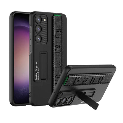 Galaxy S24 Plus Kılıf Standlı El Tutacaklı Zore Band Kapak Siyah