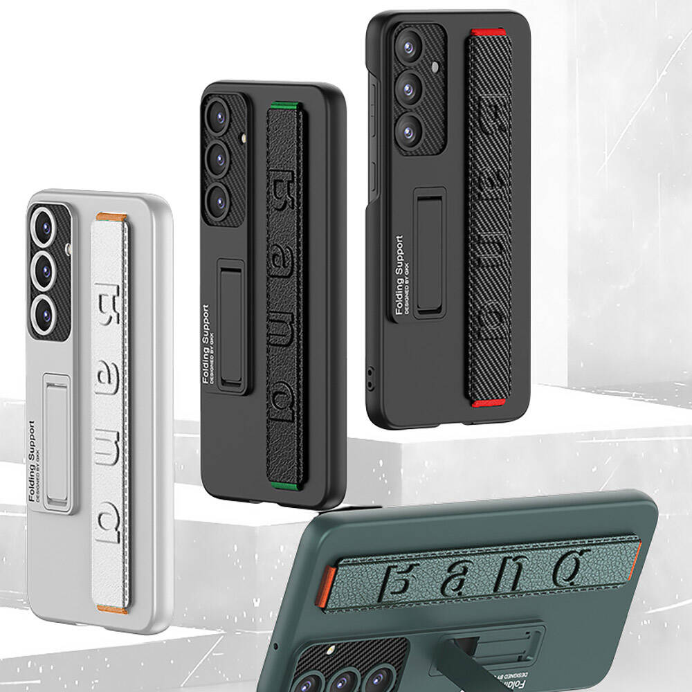 Galaxy S24 Plus Kılıf Standlı El Tutacaklı Zore Band Kapak Siyah