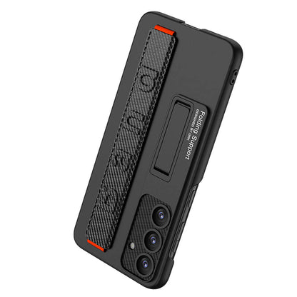 Galaxy S24 Plus Kılıf Standlı El Tutacaklı Zore Band Kapak Koyu Yeşil