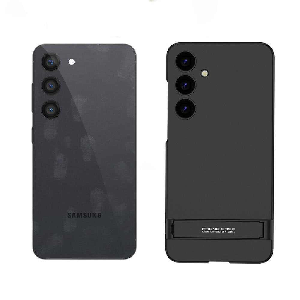 Galaxy S24 Plus Kılıf Zore Kamera Korumalı Dikey Standlı Ays Kapak Gümüş