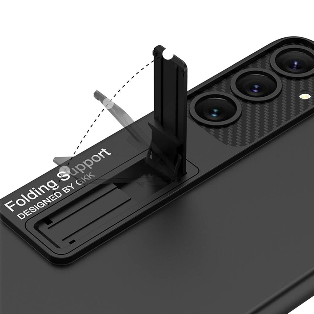 Galaxy S24 Plus Kılıf Zore Standlı Ays Kapak Gümüş