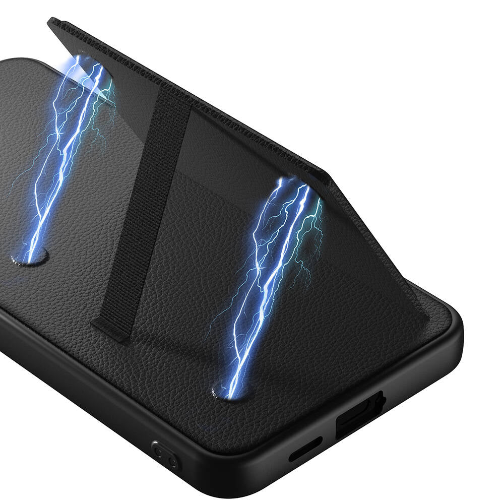 Galaxy S24 Plus Suni Deri Arka Yüzey Zore Kartlıklı Kıpta Silikon Kapak Mürdüm