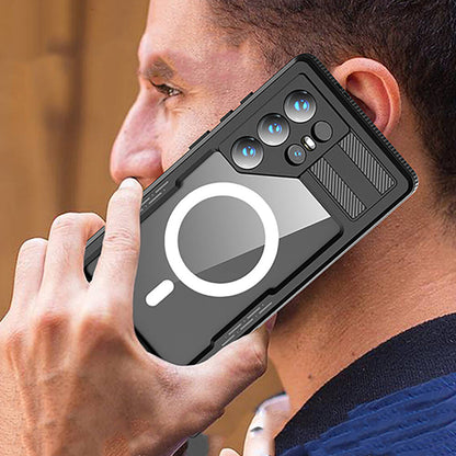 Galaxy S24 Ultra Kılıf M-safe Şarj Özellikli 1-1 Su Geçirmez Kılıf Siyah