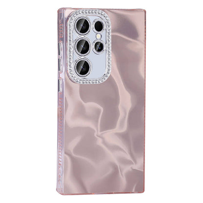 Galaxy S24 Ultra Kılıf Airbagli Parlak Taş Detay Tasarımlı Zore Esila Kapak Pembe