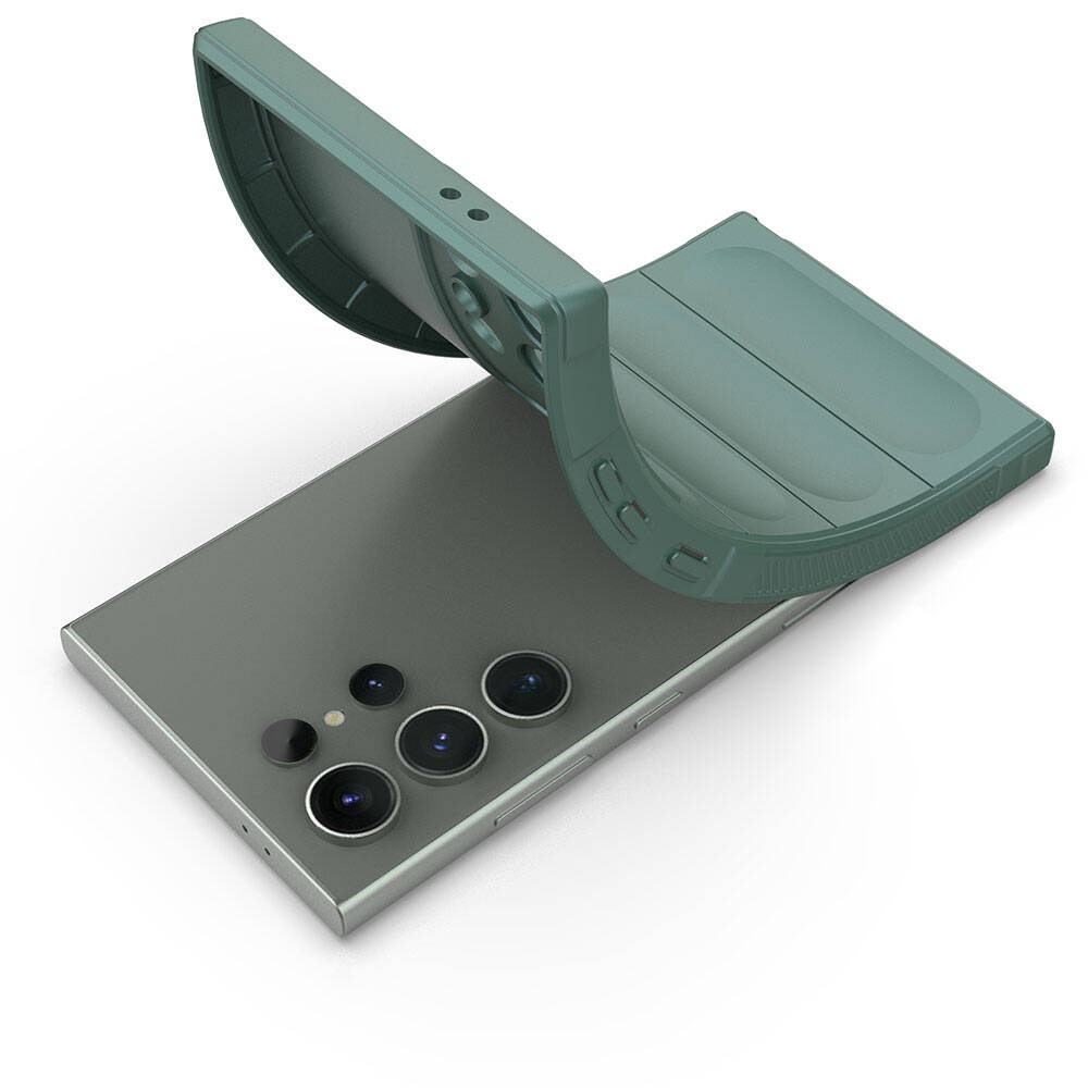 Galaxy S24 Ultra Kılıf Esnek TPU Oyuklu Arka Yüzey Tasarımlı Zore Etnik Silikon Kapak Kırmızı