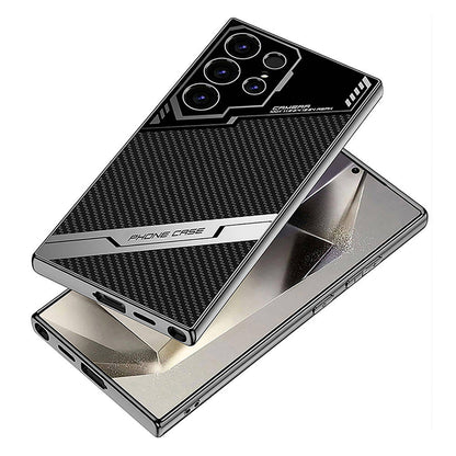 Galaxy S24 Ultra Kılıf Kamera Korumalı Karbon Tasarım Zore Yeni Seri Procase Kapak Siyah Karbon