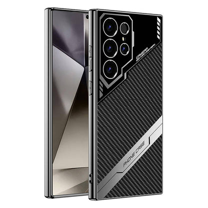 Galaxy S24 Ultra Kılıf Kamera Korumalı Karbon Tasarım Zore Yeni Seri Procase Kapak Siyah Karbon