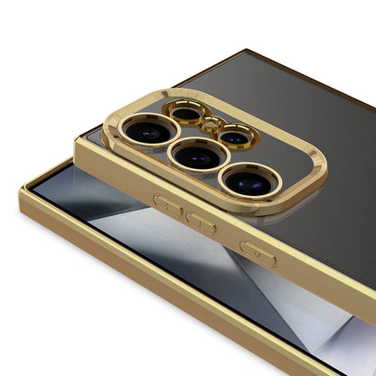 Galaxy S24 Ultra Kılıf Kamera Korumalı Logo Gösteren Zore Omega Kapak Sierra Mavi