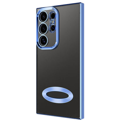 Galaxy S24 Ultra Kılıf Kamera Korumalı Logo Gösteren Zore Omega Kapak Rose Gold