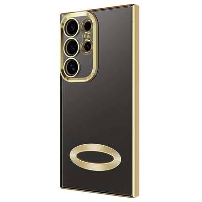 Galaxy S24 Ultra Kılıf Kamera Korumalı Logo Gösteren Zore Omega Kapak Derin Mor