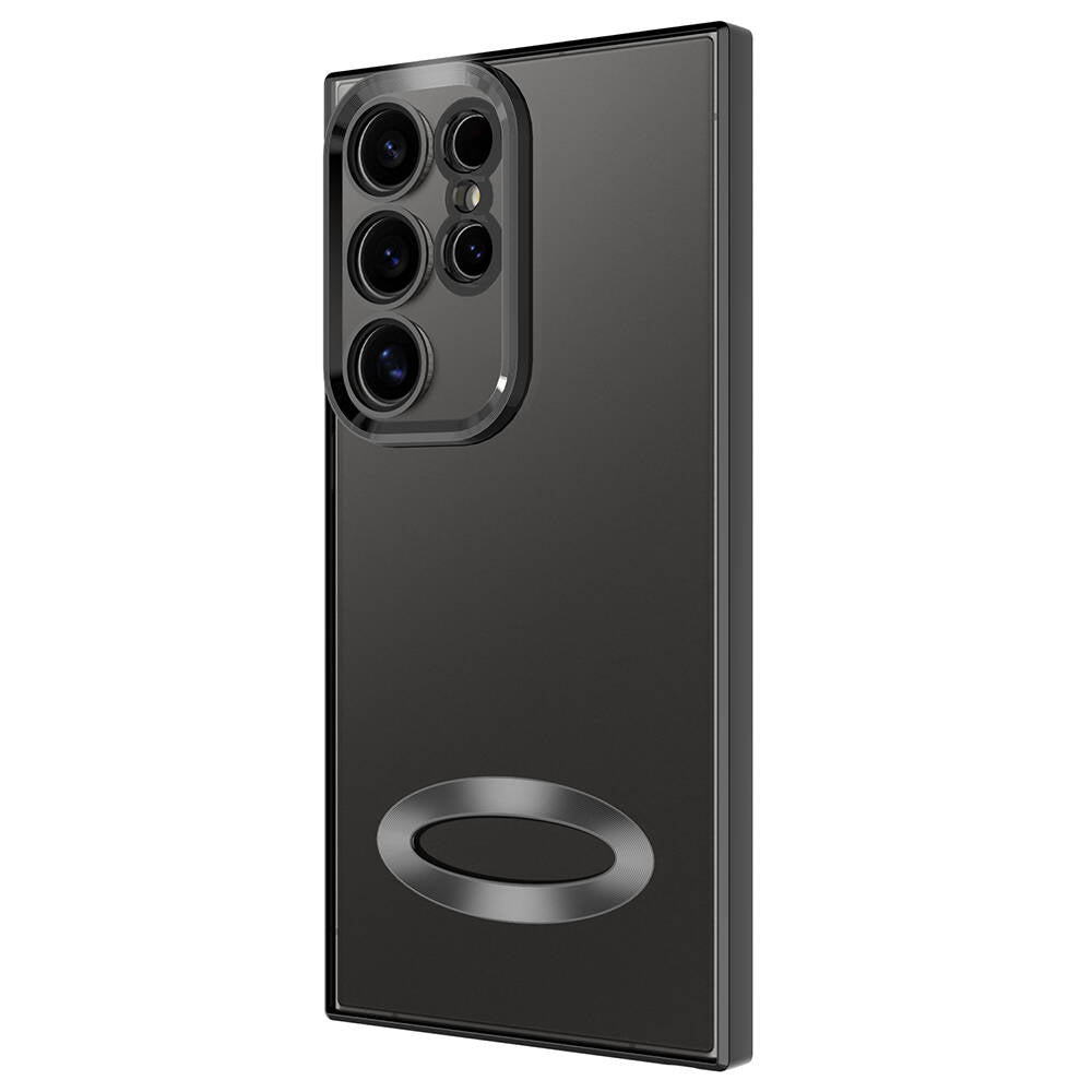 Galaxy S24 Ultra Kılıf Kamera Korumalı Logo Gösteren Zore Omega Kapak Lila