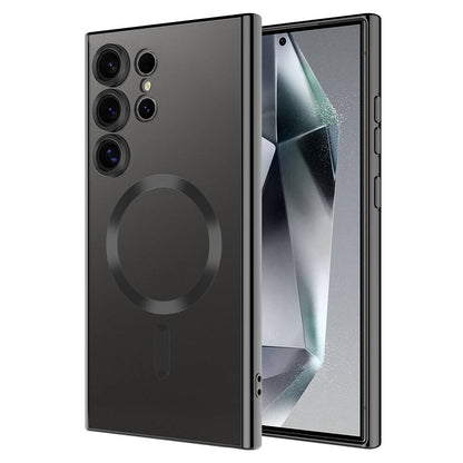 Galaxy S24 Ultra Kılıf Kamera Korumalı M-safe Wireless Şarj Özellikli Zore Demre Kapak Sierra Mavi