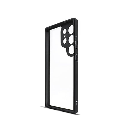 Galaxy S24 Ultra Kılıf Kamera Korumalı Şeffaf Arka Yüzey Zore New Roll Kapak Siyah