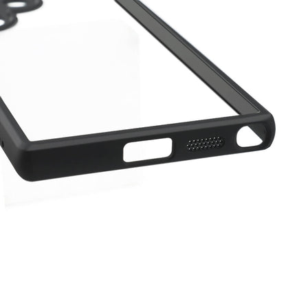 Galaxy S24 Ultra Kılıf Kamera Korumalı Şeffaf Arka Yüzey Zore New Roll Kapak Siyah