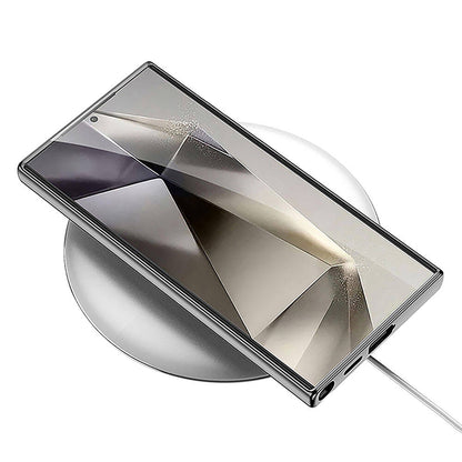 Galaxy S24 Ultra Kılıf Kamera Korumalı Suni Deri Tasarım Zore Yeni Seri Procase Kapak Titanyum-Gri