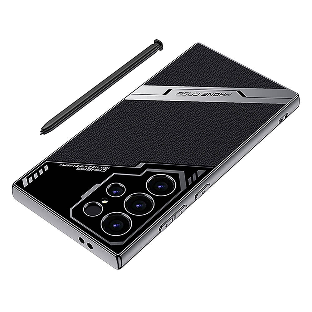 Galaxy S24 Ultra Kılıf Kamera Korumalı Suni Deri Tasarım Zore Yeni Seri Procase Kapak Siyah