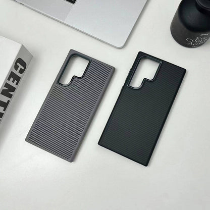 Galaxy S24 Ultra Kılıf M-safe Şarj Özellikli Karbon Fiber Görünümlü Zore Troy Kapak Siyah