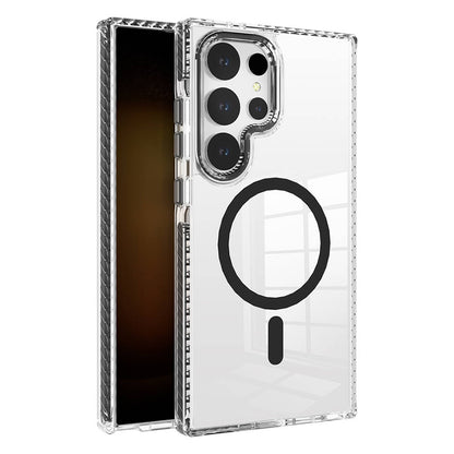 Galaxy S24 Ultra Kılıf M-safe Şarj Özellikli Airbagli Takılabilir Askı Aparatlı Zore Nana Kapak Siyah