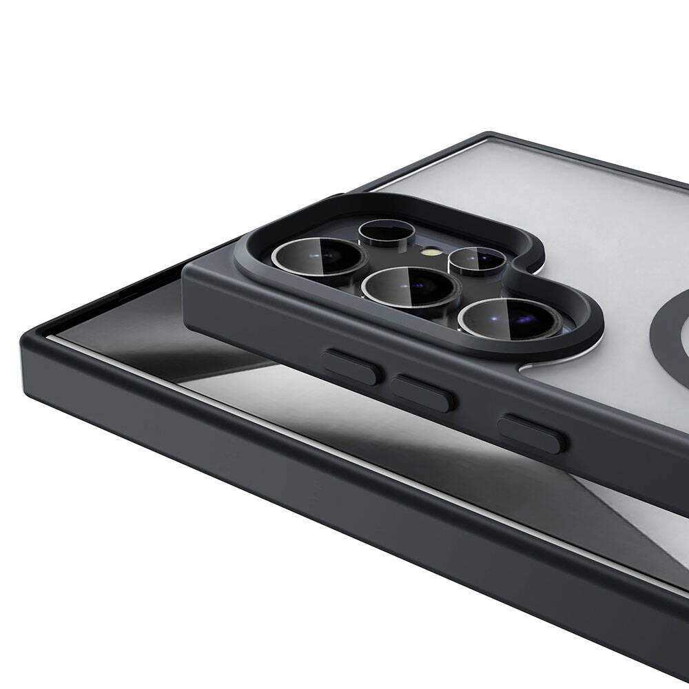 Galaxy S24 Ultra Kılıf M-safe Şarj Özellikli Mat Arka Yüzey Zore Sio Kapak Koyu Yeşil