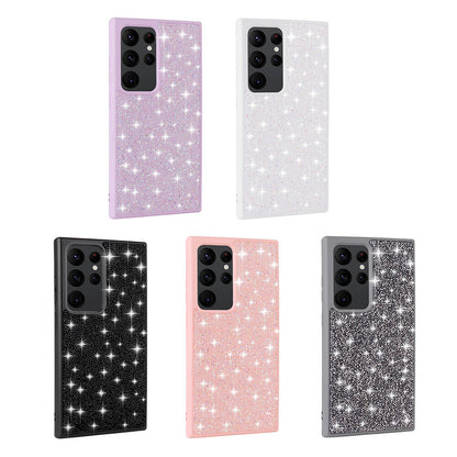 Galaxy S24 Ultra Kılıf Parlak Taşlı Tasarım Zore Pırlanta Kapak Gri