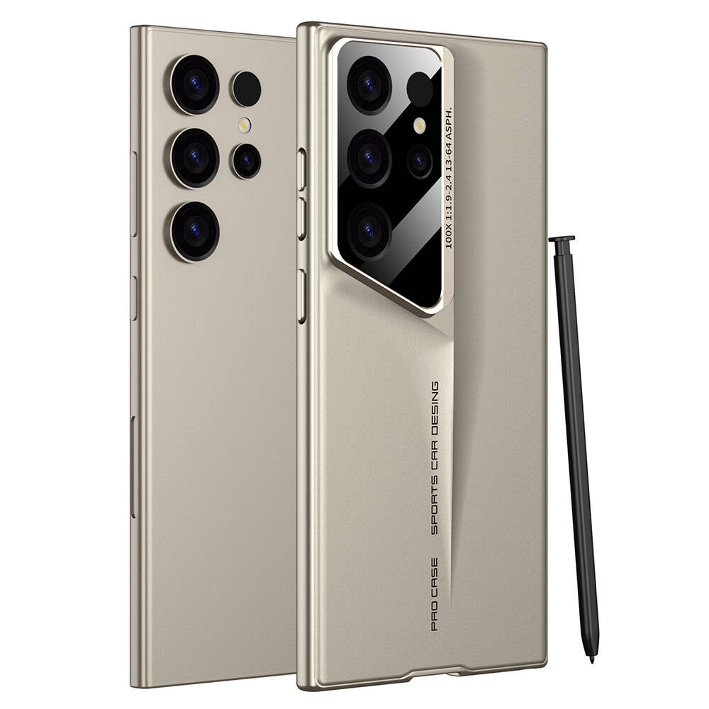 Galaxy S24 Ultra Kılıf Ultra İnce Kamera Korumalı Sert Rubber Zore Procase Kapak Gold