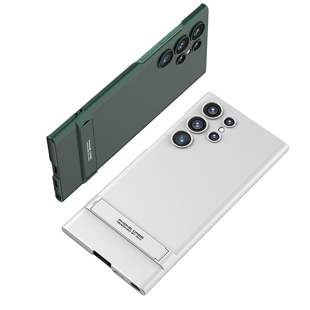 Galaxy S24 Ultra Kılıf Zore Kamera Korumalı Dikey Standlı Ays Kapak Siyah