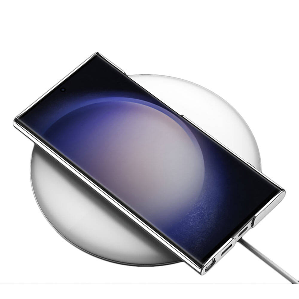 Galaxy S24 Ultra Kılıf Zore Kamera Korumalı Şeffaf Dikey Standlı Ays Kapak Siyah