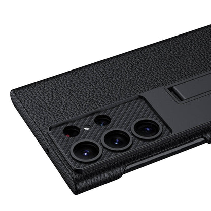 Galaxy S24 Ultra Kılıf Zore Kıpta Standlı Kapak Siyah