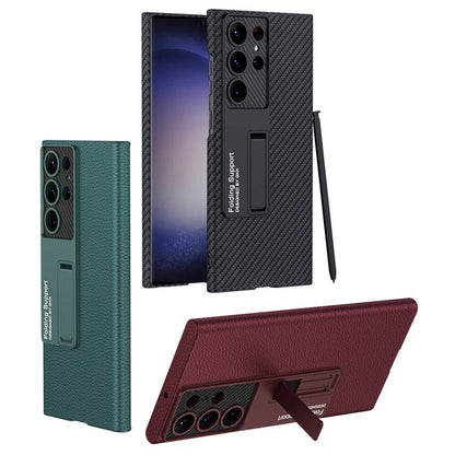 Galaxy S24 Ultra Kılıf Zore Kıpta Standlı Kapak Yeşil