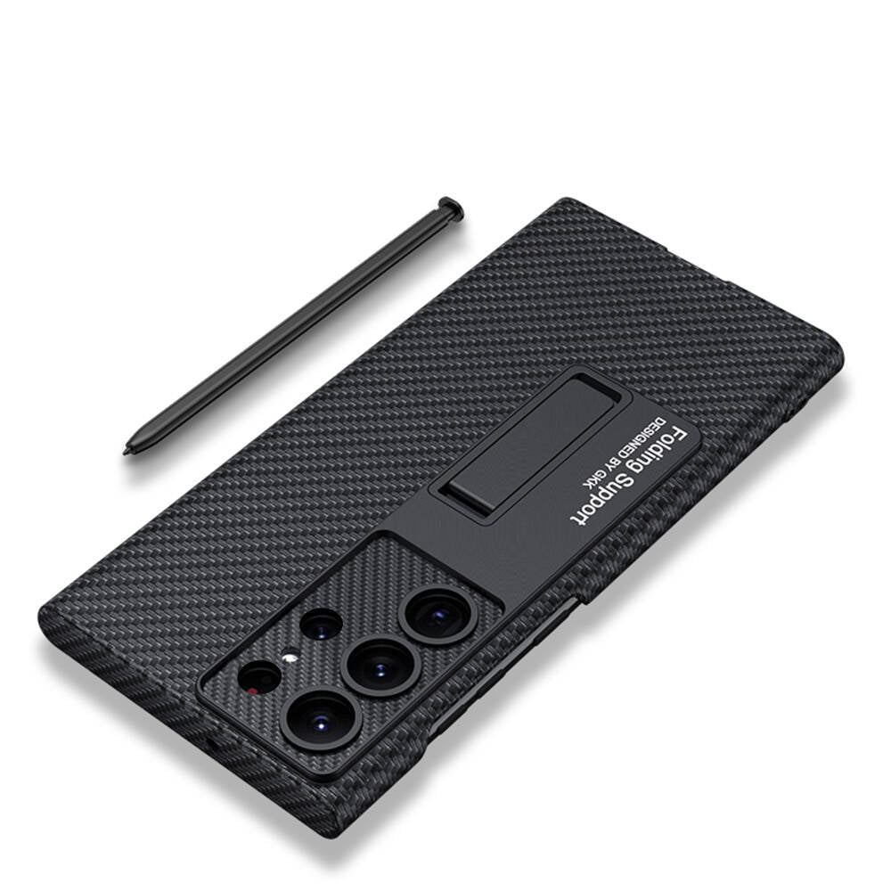 Galaxy S24 Ultra Kılıf Zore Kıpta Standlı Kapak Mürdüm