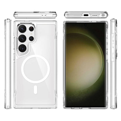 Galaxy S24 Ultra Kılıf Zore M-safe Şarj Özellikli T-Max M-safe Kapak Renksiz