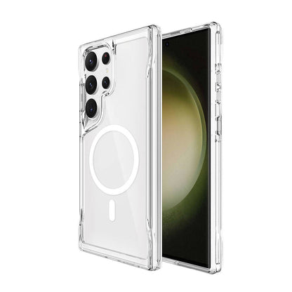 Galaxy S24 Ultra Kılıf Zore M-safe Şarj Özellikli T-Max M-safe Kapak Renksiz