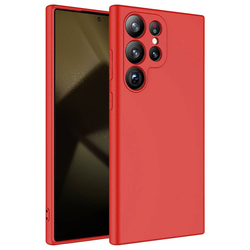 Galaxy S24 Ultra Kılıf Zore Mara Lansman Kapak Kırmızı