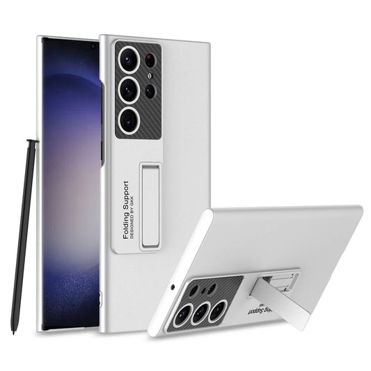 Galaxy S24 Ultra Kılıf Zore Standlı Ays Kapak Gümüş